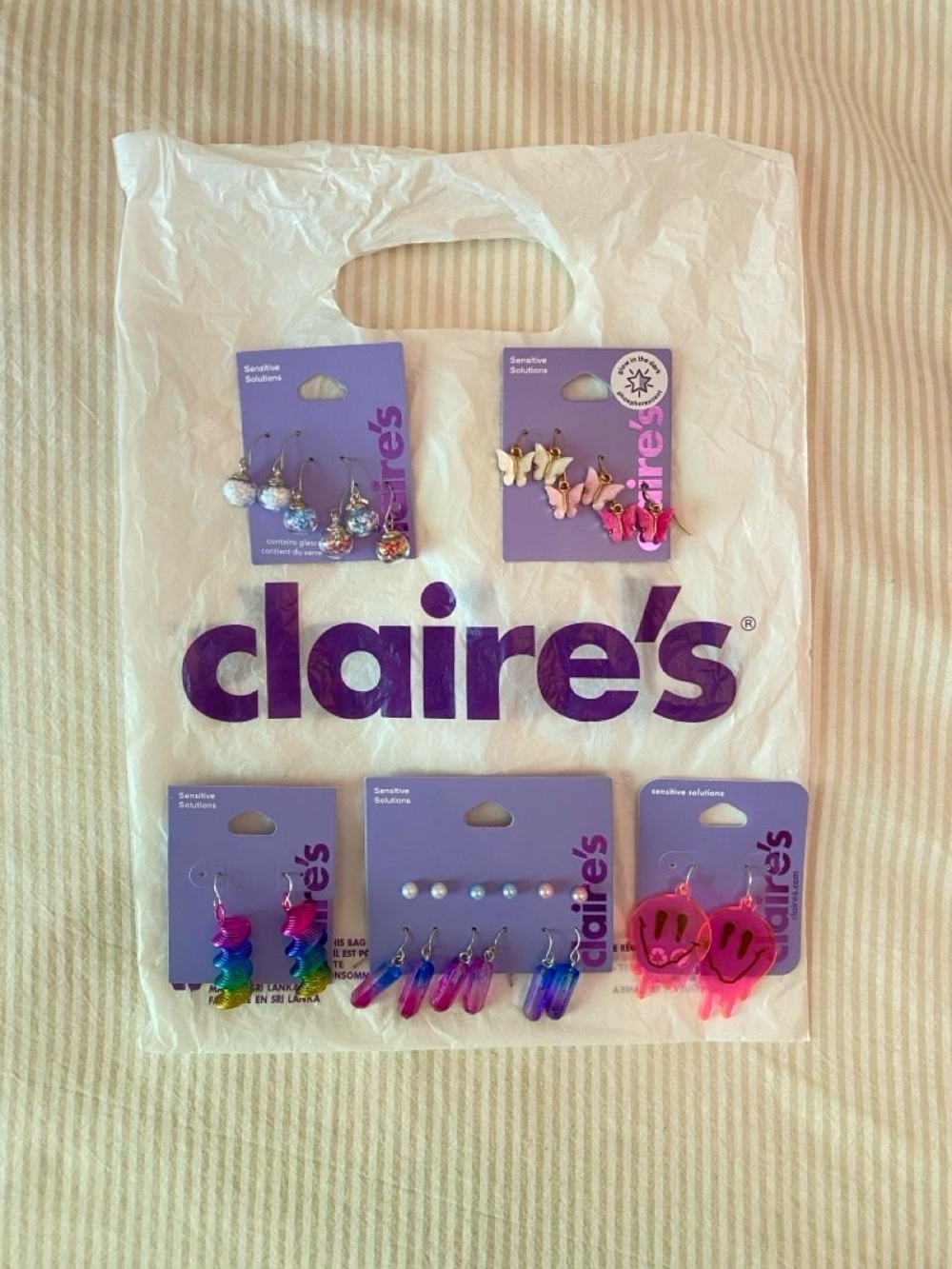 Claire's Kids Multicolor Sensitive Earring Set